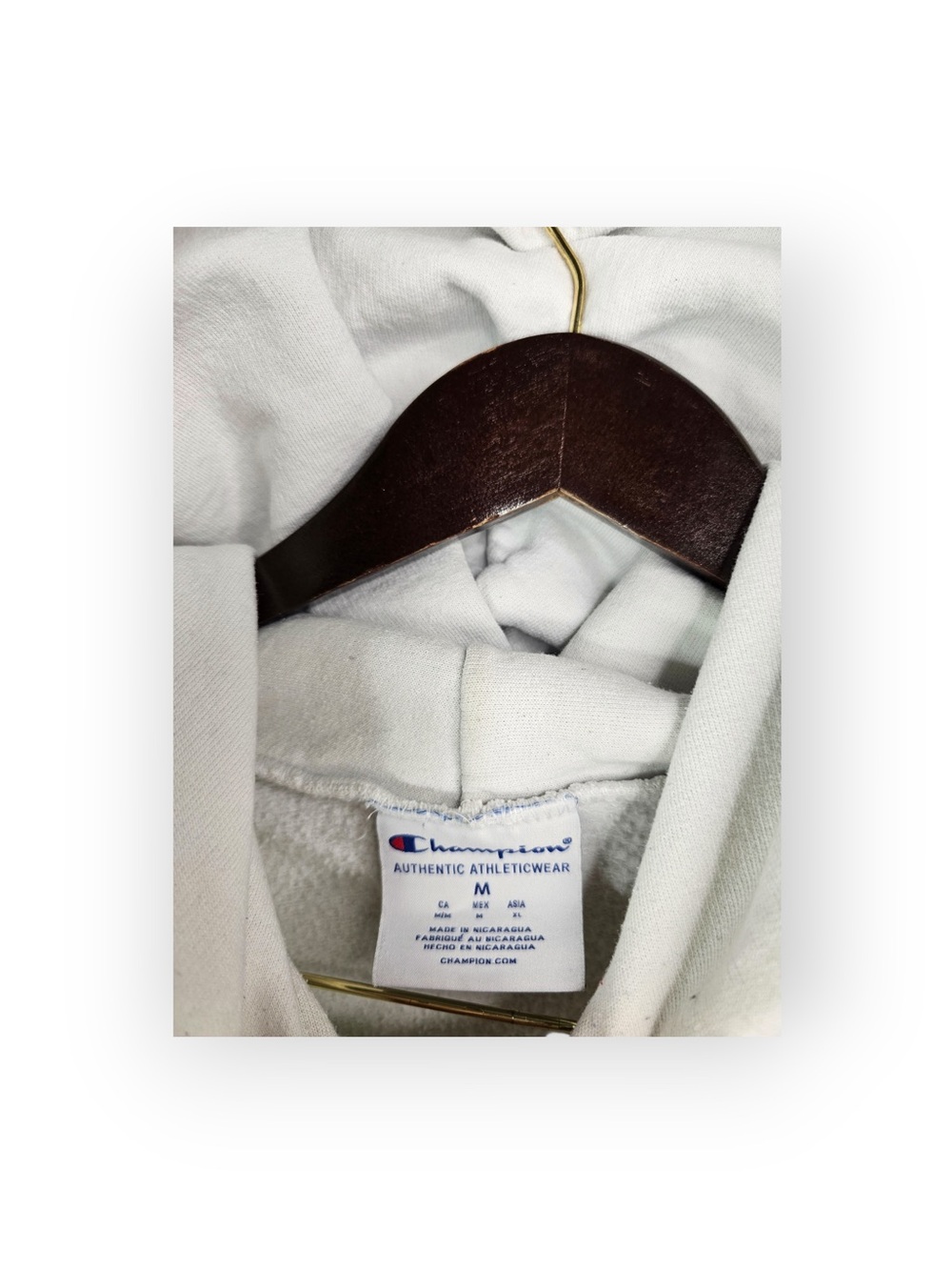 COLORADO STATE UNIVERSITY Hoodie | White Champion Eco Fleece - Picture 5 of 6